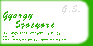 gyorgy szotyori business card